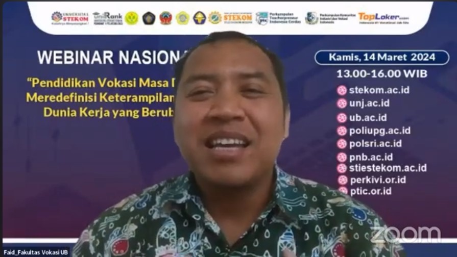 WEBINAR NASIONAL Pendidikan Vokasi Masa Depan: Meredefinisi Keterampilan untuk Dunia Kerja yang Berubah