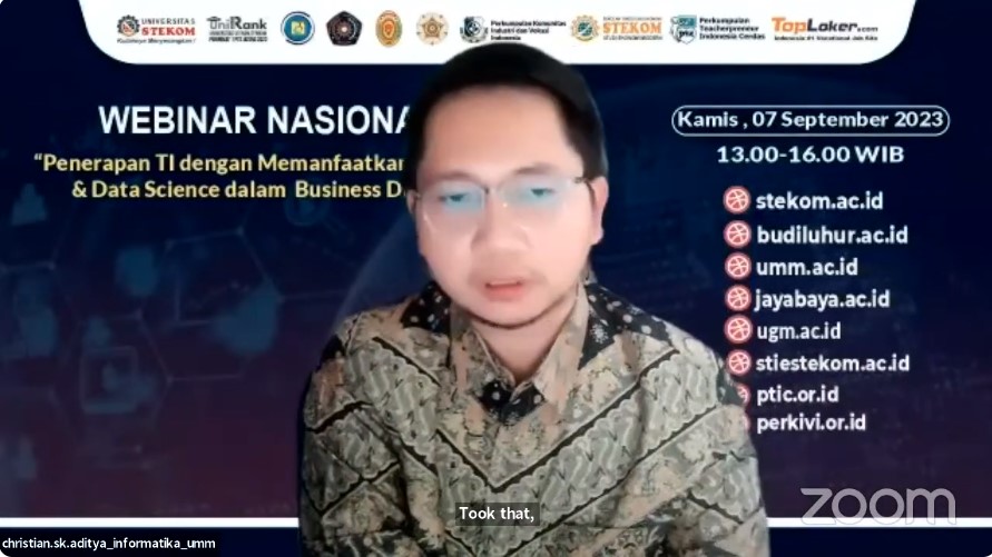 WEBINAR NASIONAL Penerapan TI dengan Memanfaatkan Big Data &amp; Data Science dalam Business Digital