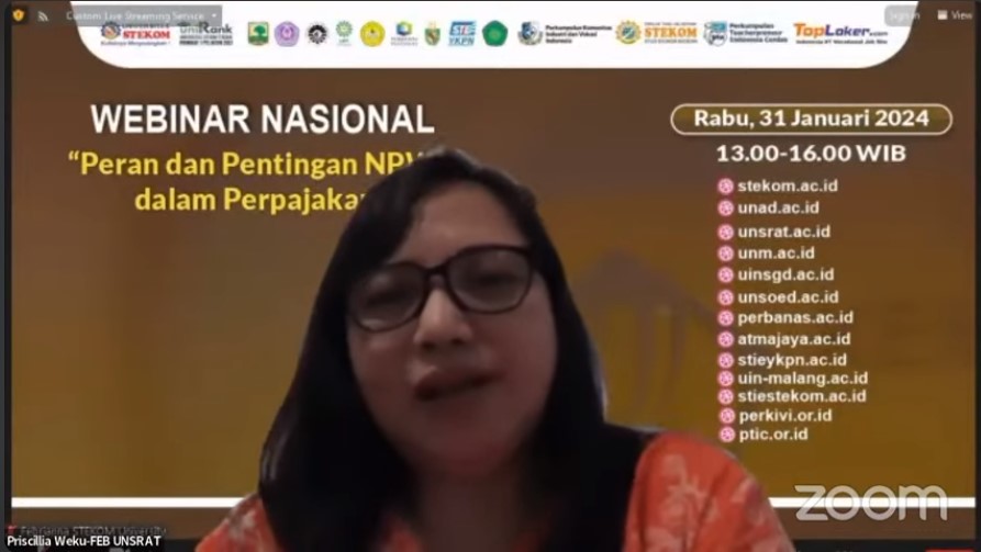 WEBINAR NASIONAL Peran dan Pentingan NPWP dalam Perpajakan