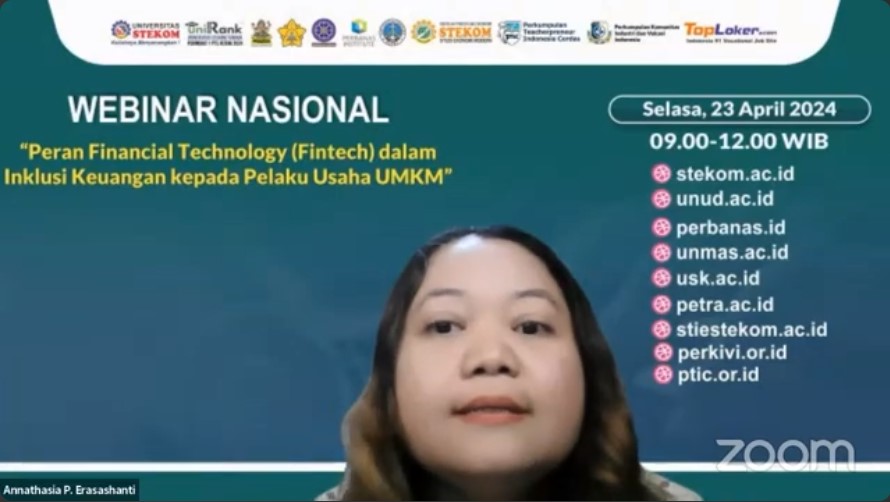 WEBINAR NASIONAL Peran Financial Technology (Fintech) dalam Inklusi Keuangan Kepada Pelaku Usaha UMKM