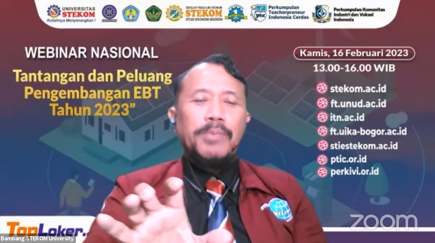 WEBINAR NASIONAL Tantangan dan Peluang Pengembangan EBT Tahun 2023
