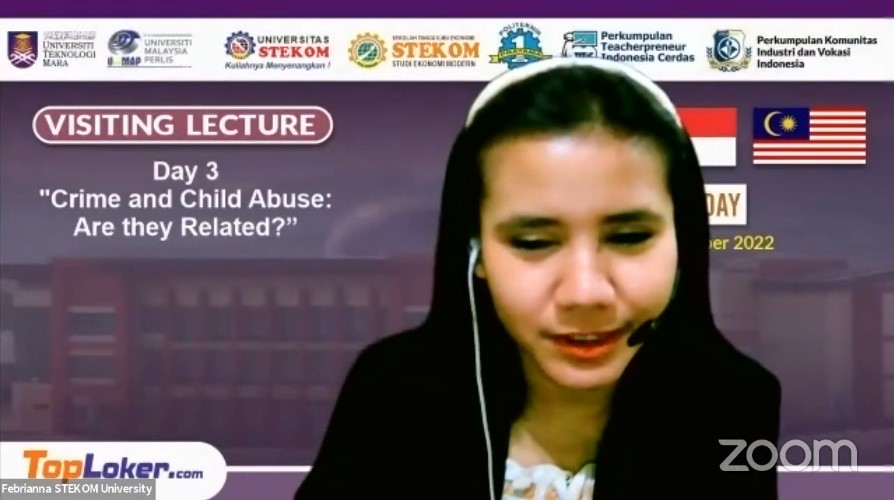 VISITING LECTURE  Crime and Child Abuse: Are they Related? 