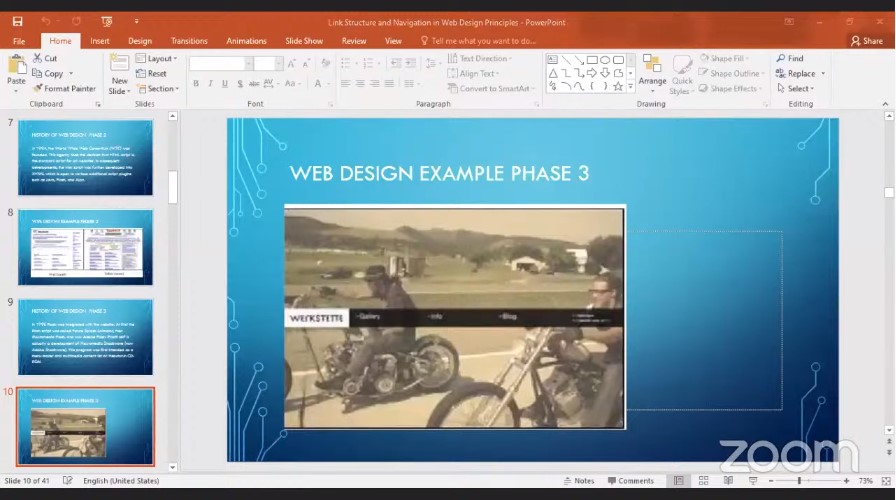 Visiting Lecture Link Structure and Navigation in Web Design Principles