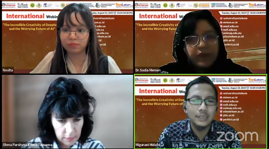 WEBINAR INTERNASIONAL The Incredible Creativity of Deepfakes and the Worrying Future of AI