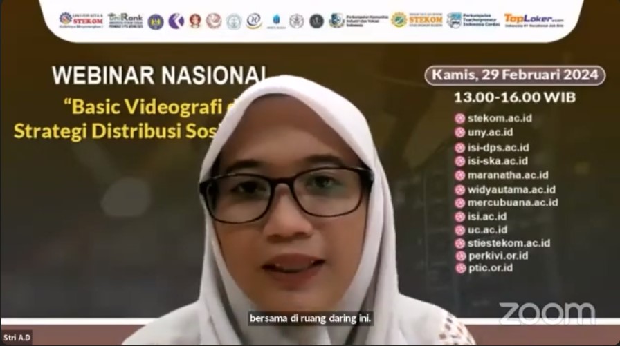 WEBINAR NASIONAL Basic Videografi dan Strategi Distribusi Sosial Media