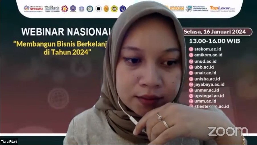 WEBINAR NASIONAL Membangun Bisnis Berkelanjutan di Tahun 2024