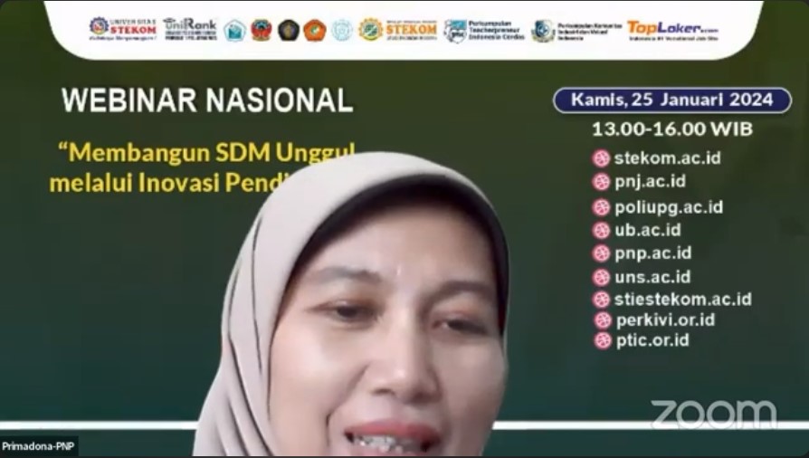 WEBINAR NASIONAL Membangun SDM Unggul melalui Inovasi Pendidikan