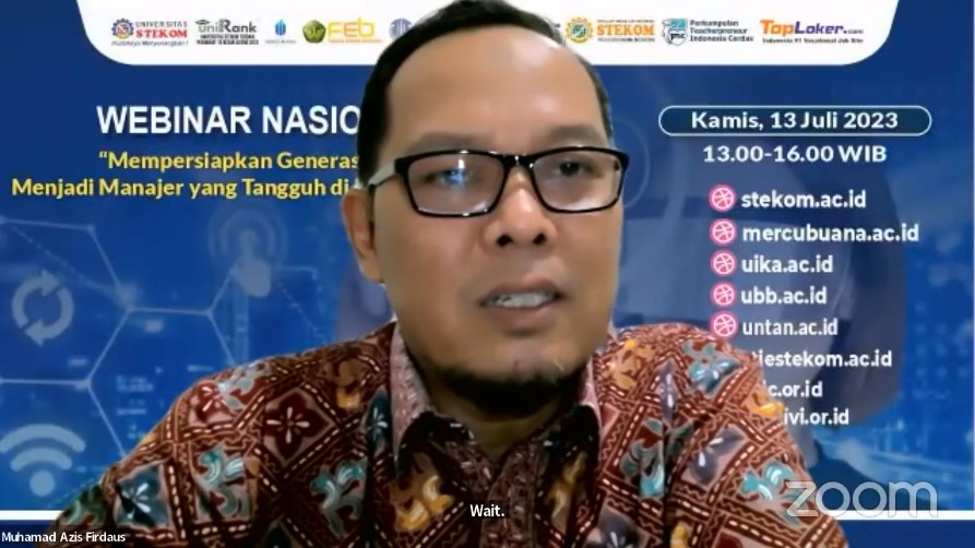 WEBINAR NASIONAL Mempersiapkan Generasi Emas Manjadi Manajer yang Tangguh di Era Society 5.0