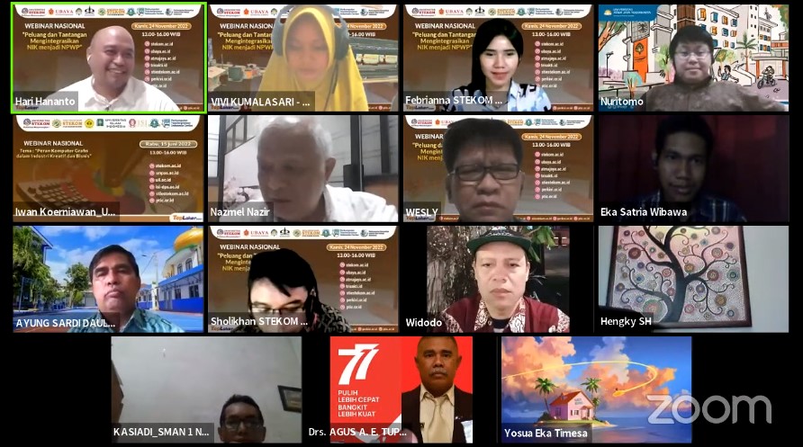 WEBINAR NASIONAL Peluang dan Tantangan Mengintegrasikan NIK menjadi NPWP