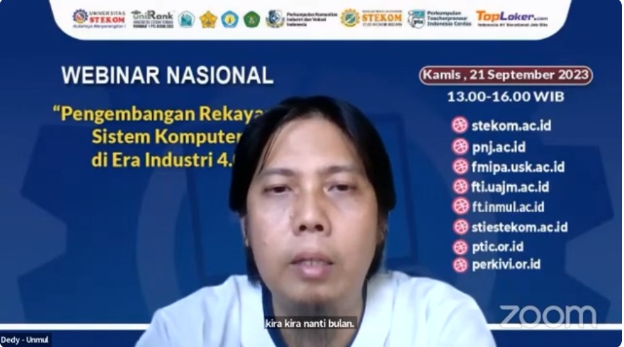 WEBINAR NASIONAL Pengembangan Rekayasa Sistem Komputer di Era Industri 4.0