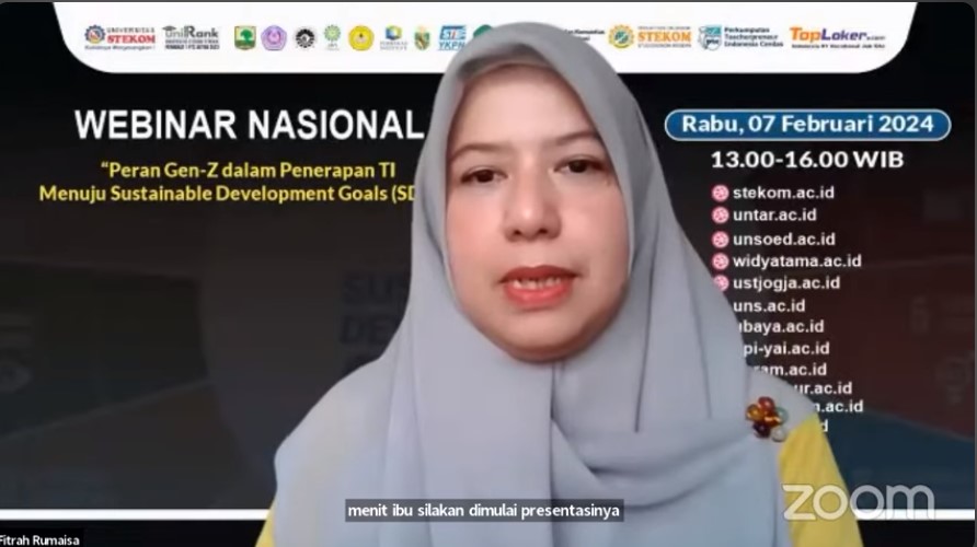 WEBINAR NASIONAL Peran Gen-Z dalam Penerapan TI Menuju Sustainable Development Goals (SDGs)