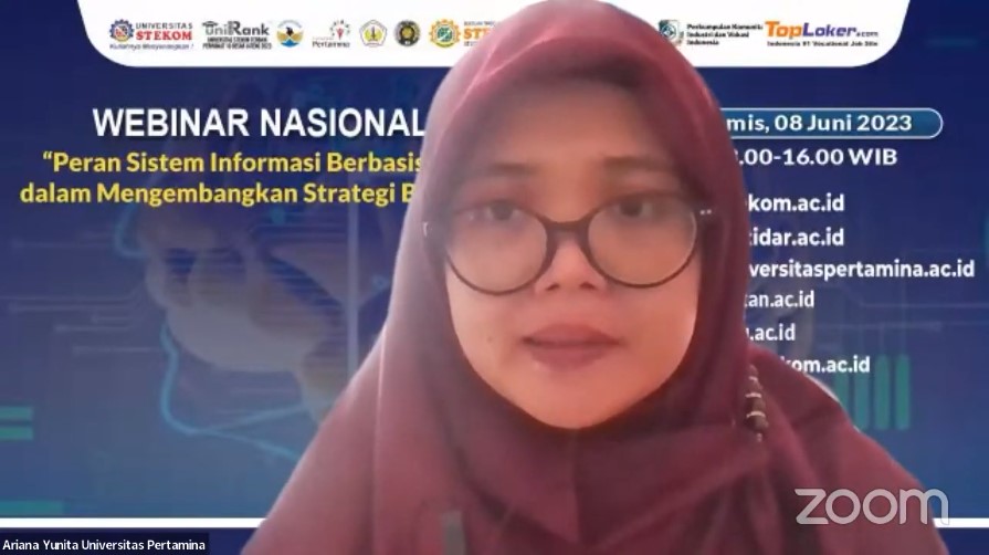 WEBINAR NASIONAL Peran Siste, Informasi Berbasis AI dalam  Mengembangkan Strategi Bisnis