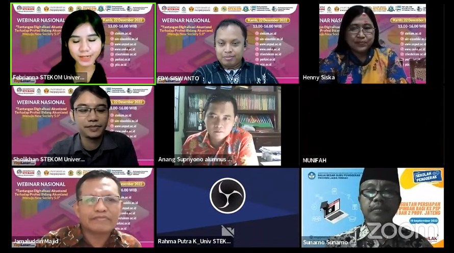 WEBINAR NASIONAL Tantangan Digitalisasi Akuntansi Terhadap Profesi Bidang Akuntansi Menuju New Society 5.0