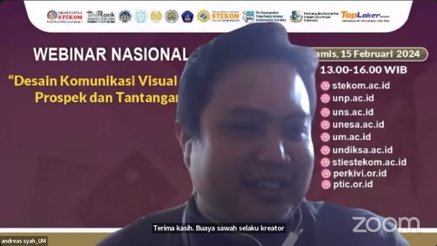 WEBINAR NASIONAL Desain Komunikasi Visual 2024 , Prospek dan Tantangan