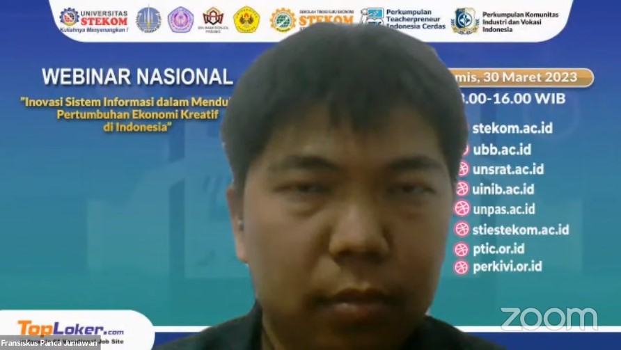 WEBINAR NASIONAL Inovasi Sistem Informasi dalam Mendukung Pertumbuhan Ekonomi Kreatif di Indonesia