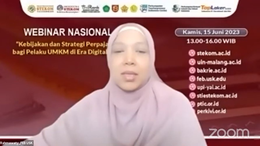 WEBINAR NASIONAL Kebijakan dan Strategi Perpajakan bagi Pelaku UMKM di Era Digitalisasi