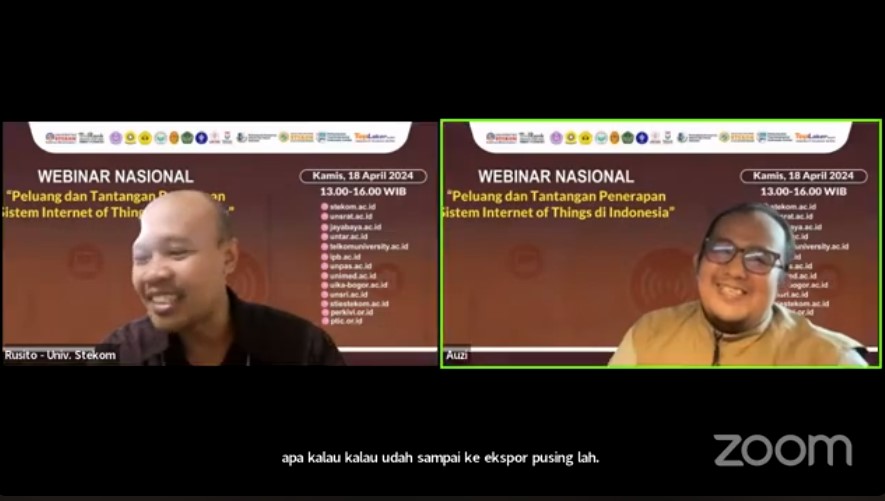 WEBINAR NASIONAL Peluang dan Tantangan Penerapan Sistem Internet of Things di Indonesia