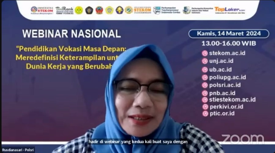 WEBINAR NASIONAL Pendidikan Vokasi Masa Depan: Meredefinisi Keterampilan untuk Dunia Kerja yang Berubah
