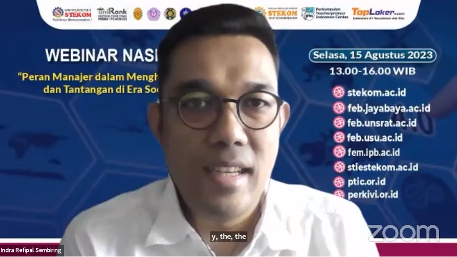 WEBINAR NASIONAL Peran Manajer dalam Menghadapi Peluang dan Tantangan di Era Society 5.0