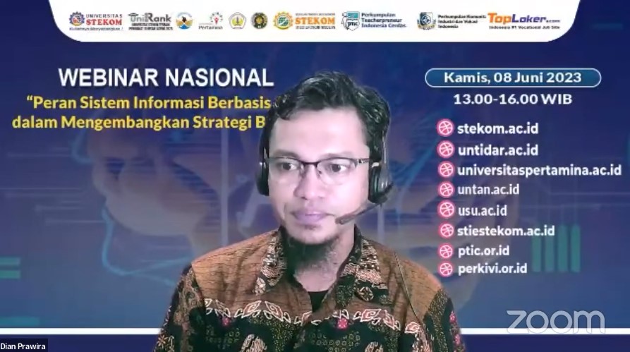 WEBINAR NASIONAL Peran Siste, Informasi Berbasis AI dalam  Mengembangkan Strategi Bisnis