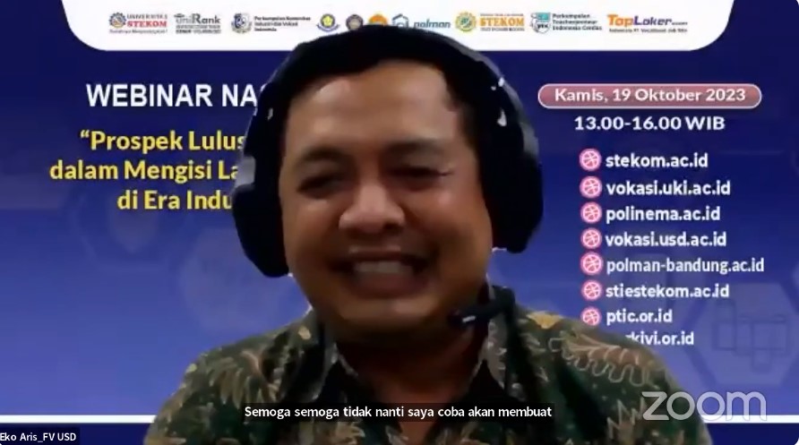 WEBINAR NASIONAL Prospek Lulusan Vokasi dalam Mengisi Lapangan Kerja di Era Industri 4.0