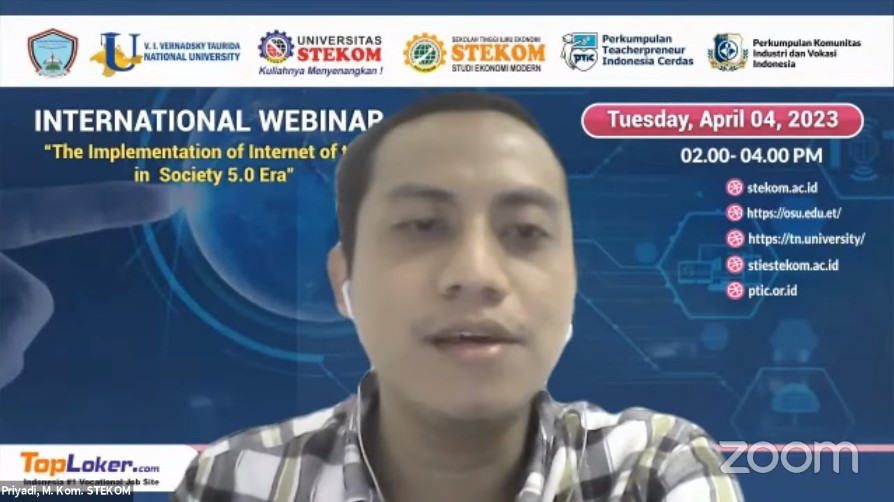 INTERNATIONAL WEBINAR The Implementation of Internet of thing in Society 5.0 Era