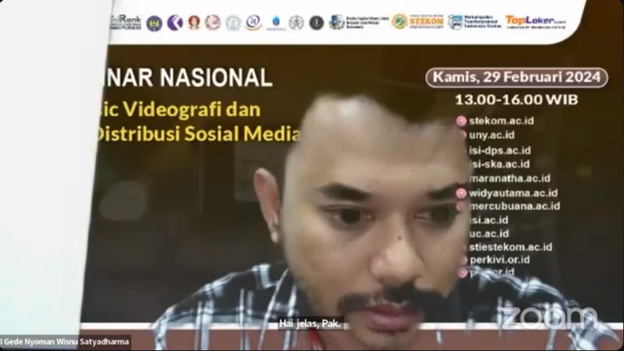 WEBINAR NASIONAL Basic Videografi dan Strategi Distribusi Sosial Media
