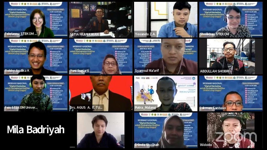 WEBINAR NASIONAL Digital Marketing untuk Peningkatan Kualitas UMKM yang Unggul