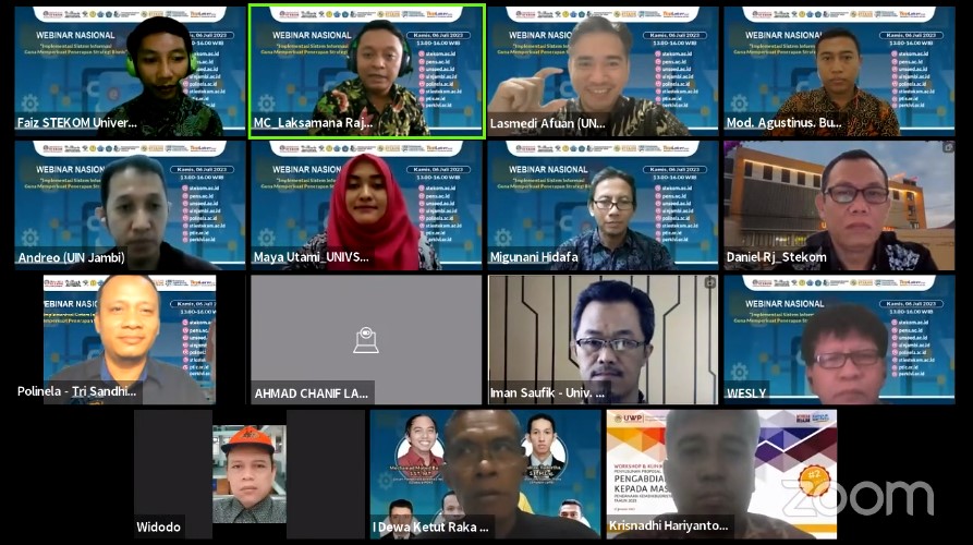 WEBINAR NASIONAL Implementasi Sistem Informasi Guna Memperkuat Penerapan Strategi Bisnis