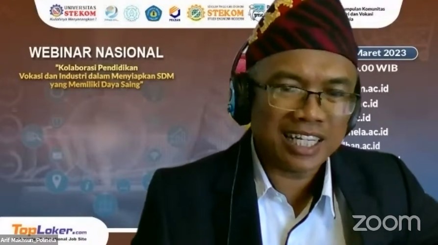 WEBINAR NASIONAL Kolaborasi Pendidikan Vokasi dan Industri dalam Menyiapkan SDM yang Memiliki Daya Saing
