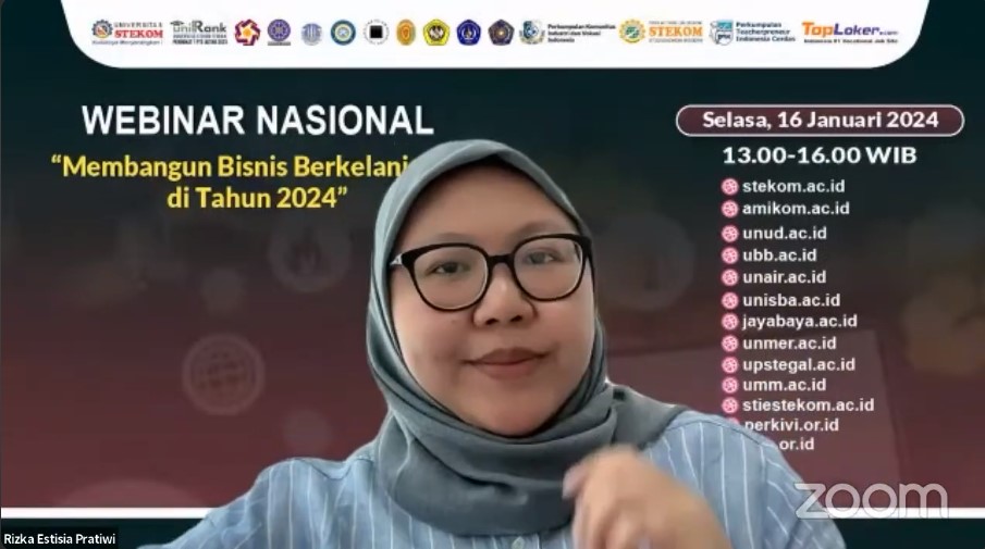 WEBINAR NASIONAL Membangun Bisnis Berkelanjutan di Tahun 2024