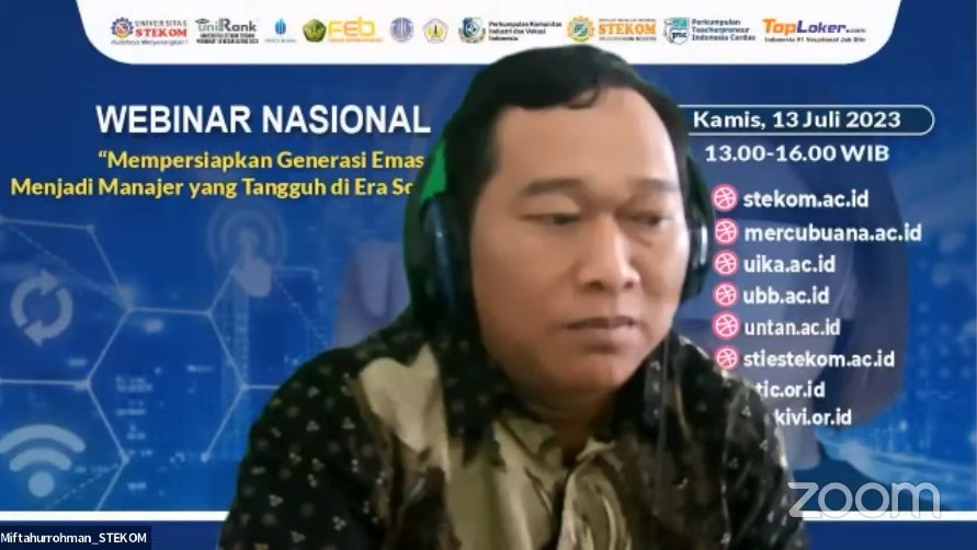 WEBINAR NASIONAL Mempersiapkan Generasi Emas Manjadi Manajer yang Tangguh di Era Society 5.0