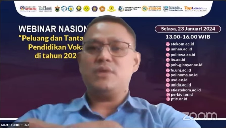 WEBINAR NASIONAL Peluang dan Tantangan Pendidikan Vokasi di tahun 2024