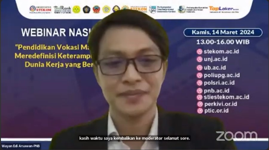 WEBINAR NASIONAL Pendidikan Vokasi Masa Depan: Meredefinisi Keterampilan untuk Dunia Kerja yang Berubah
