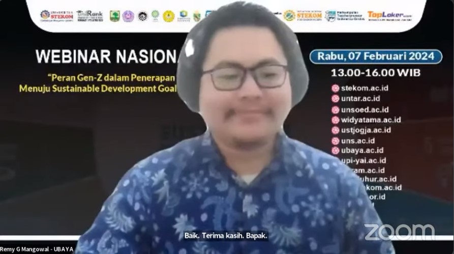 WEBINAR NASIONAL Peran Gen-Z dalam Penerapan TI Menuju Sustainable Development Goals (SDGs)