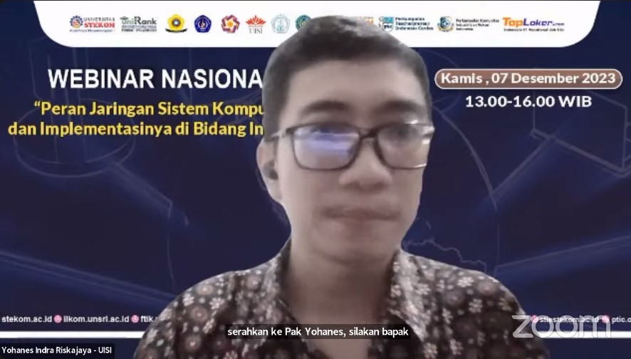 WEBINAR NASIONAL Peran Jaringan Sistem Komputer dan Implementasinya di Bidang Industri