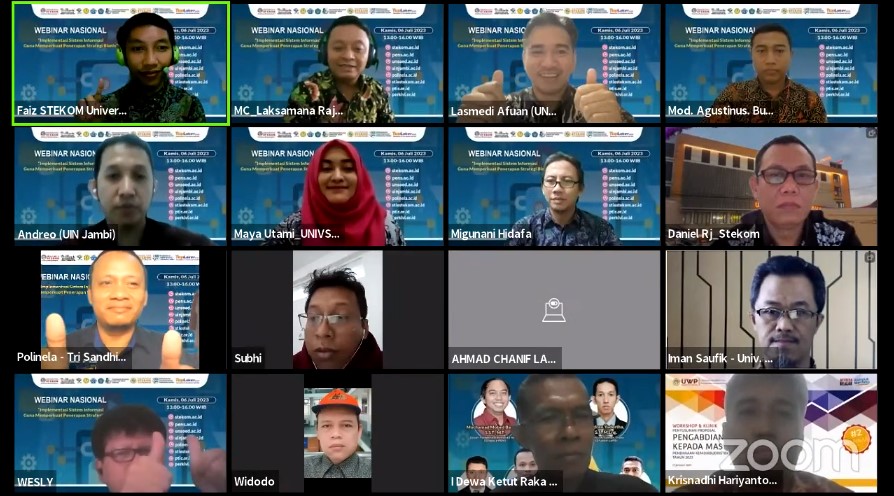 WEBINAR NASIONAL Implementasi Sistem Informasi Guna Memperkuat Penerapan Strategi Bisnis