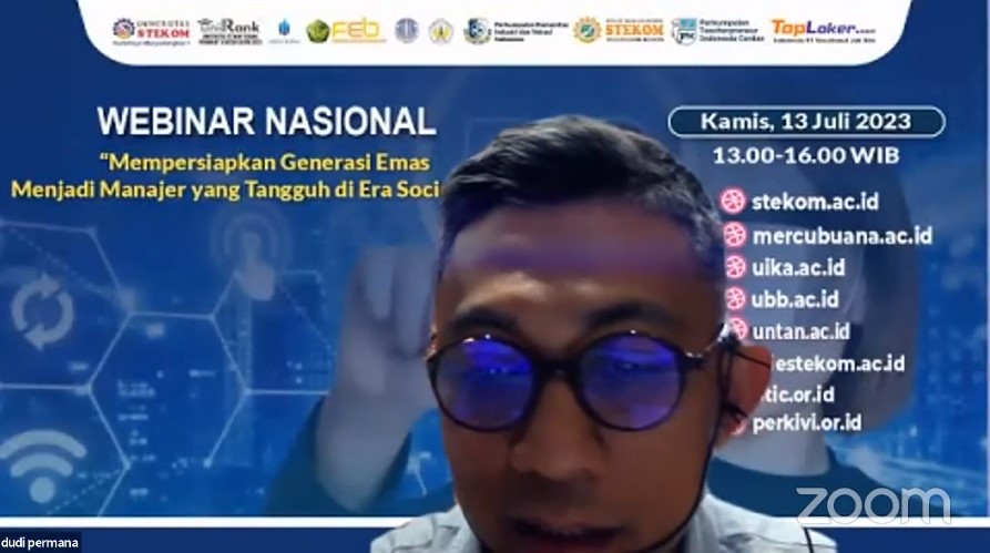 WEBINAR NASIONAL Mempersiapkan Generasi Emas Manjadi Manajer yang Tangguh di Era Society 5.0