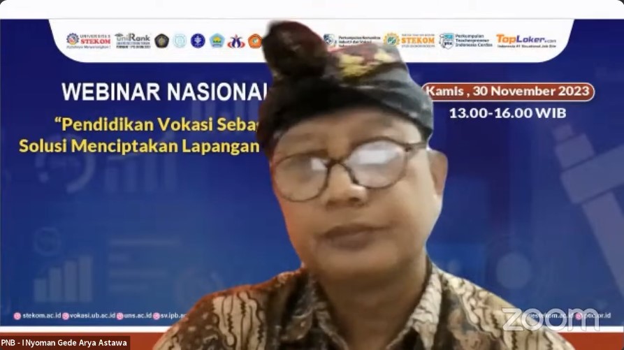 WEBINAR NASIONAL Pendidikan Vokasi sebegai Solusi Menciptakan Lapangan Kerja