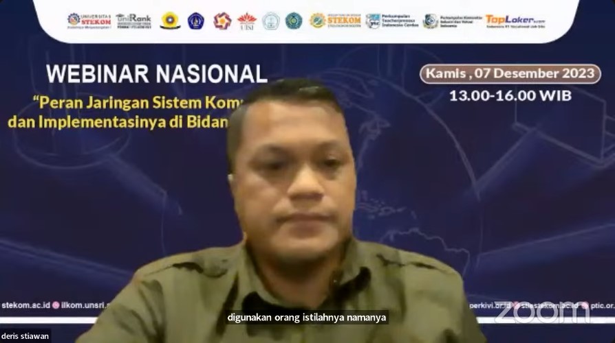 WEBINAR NASIONAL Peran Jaringan Sistem Komputer dan Implementasinya di Bidang Industri