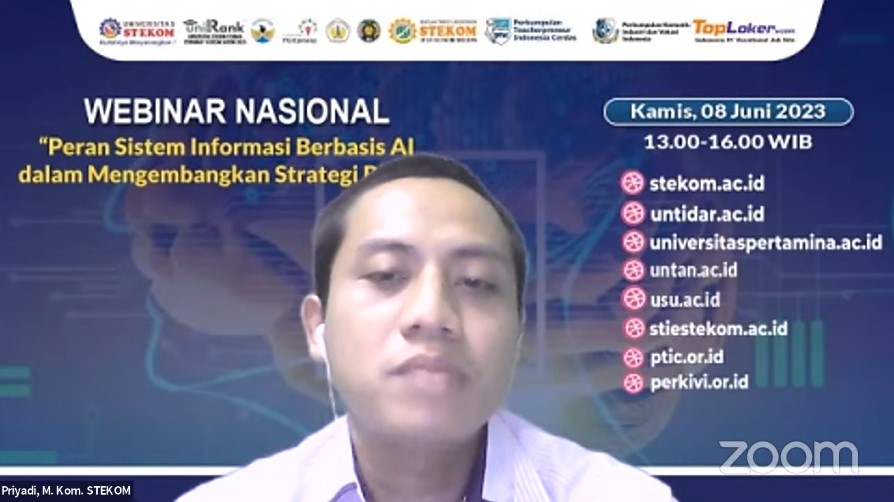 WEBINAR NASIONAL Peran Siste, Informasi Berbasis AI dalam  Mengembangkan Strategi Bisnis