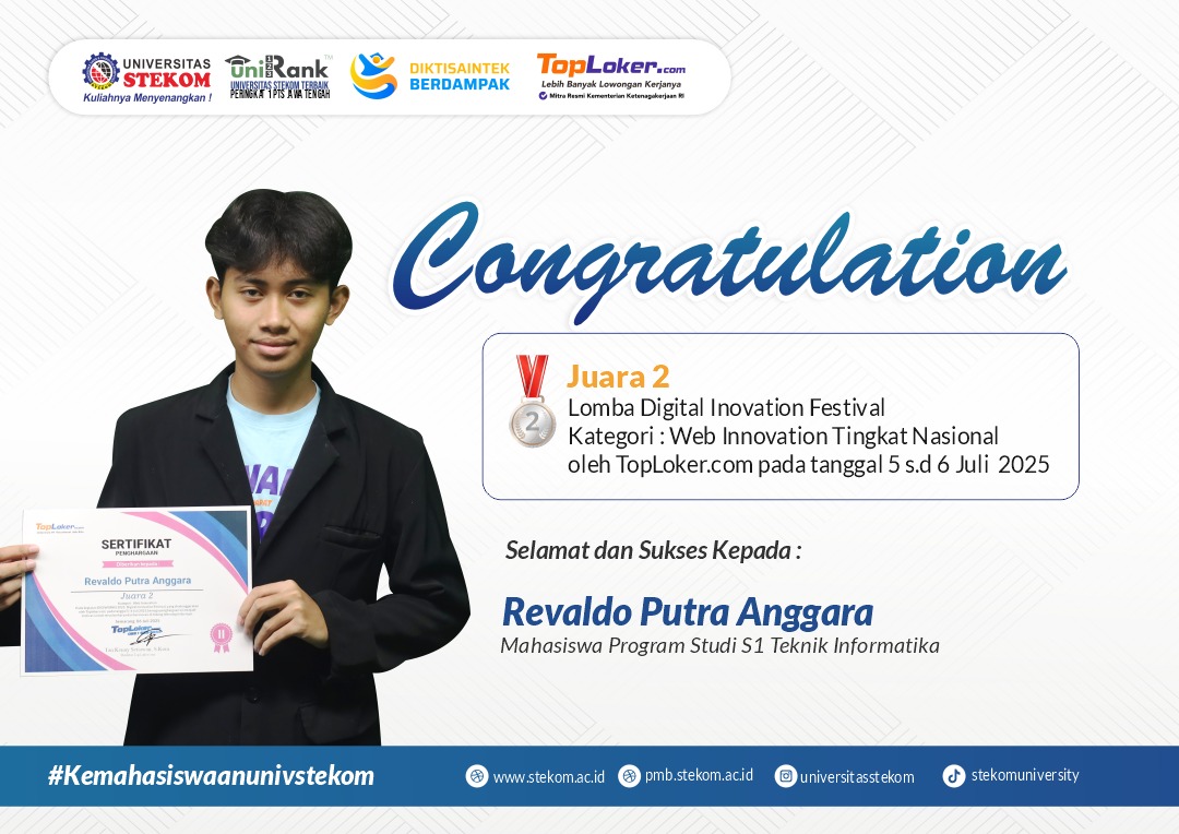 Mahasiswa STEKOM Raih Juara 2 Lomba Digital Innovation Festival 2025